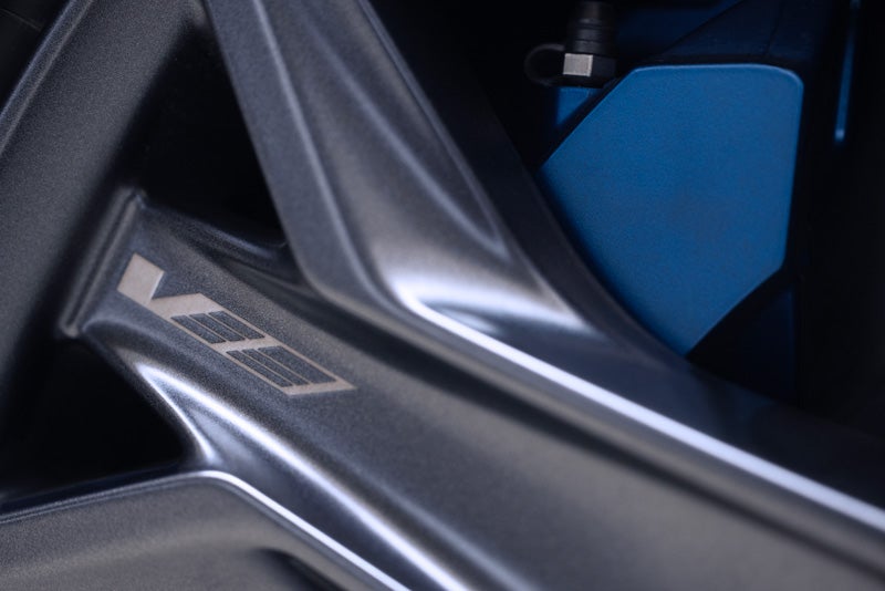 Close-up of the 2026 OPTIQ-V Brembo Performance Front Brakes | Denny Menholt Cadillac in Rapid City SD